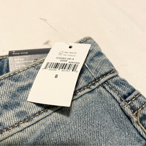 Gap Kids Denim Patch Girlfriend Jeans Size 8 - Picture 8 of 15